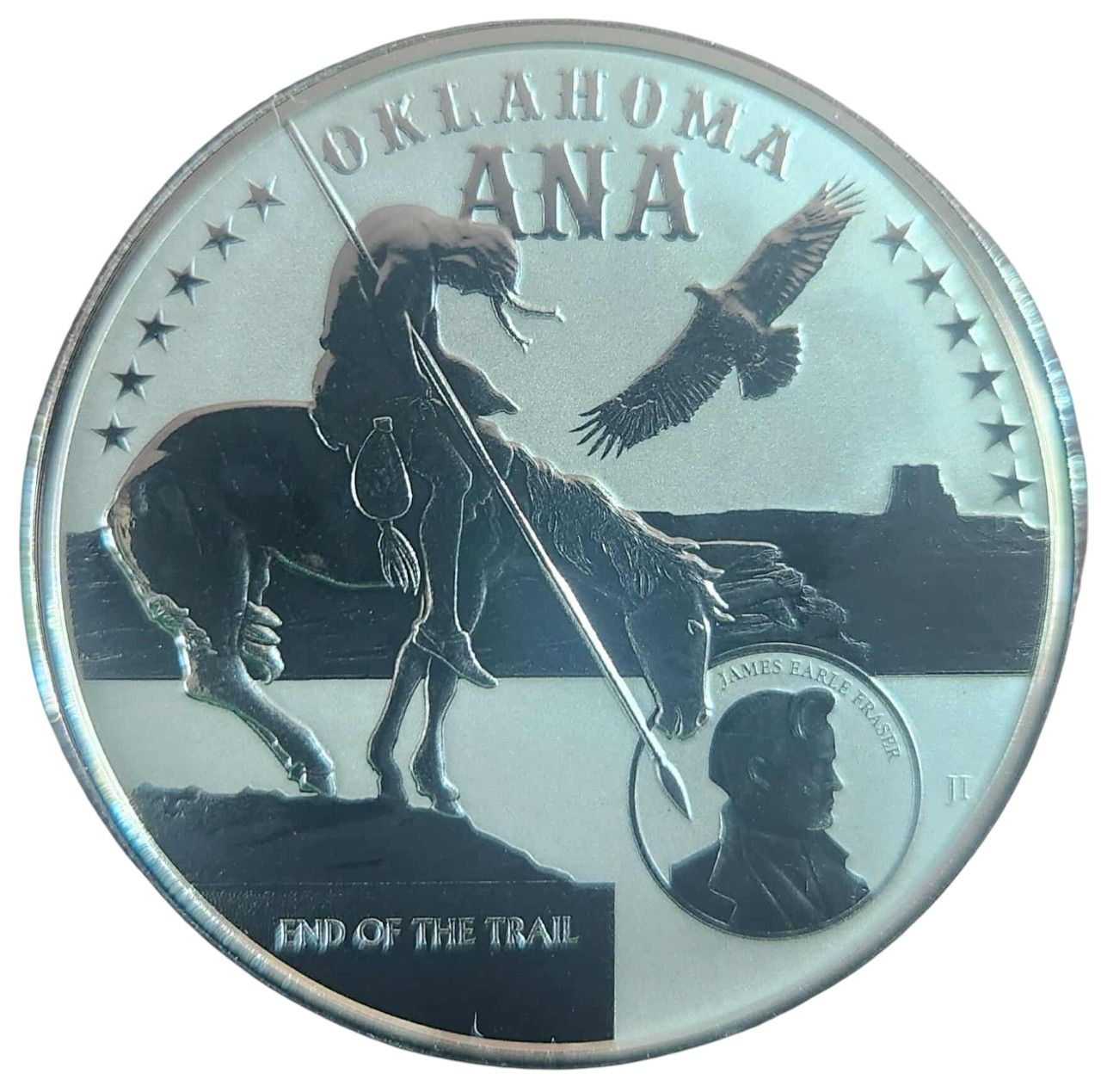 Ascension Island 1 Dollar World's Fair of Money; silver plated