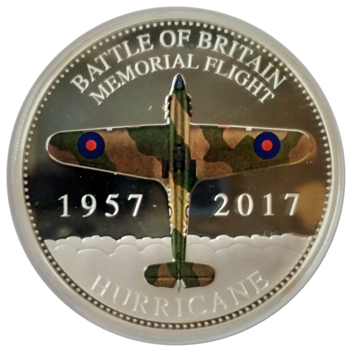 Guernsey 50 Pence - Elizabeth II Battle of Britain Memorial Flight - Hurricane
