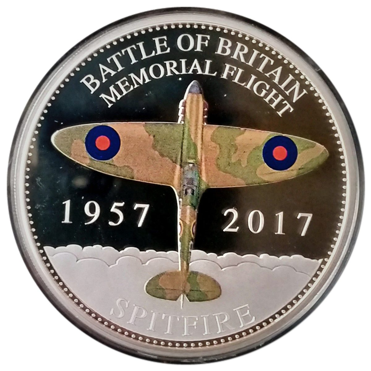 Guernsey 50 Pence - Elizabeth II Battle of Britain Memorial Flight - Spitfire