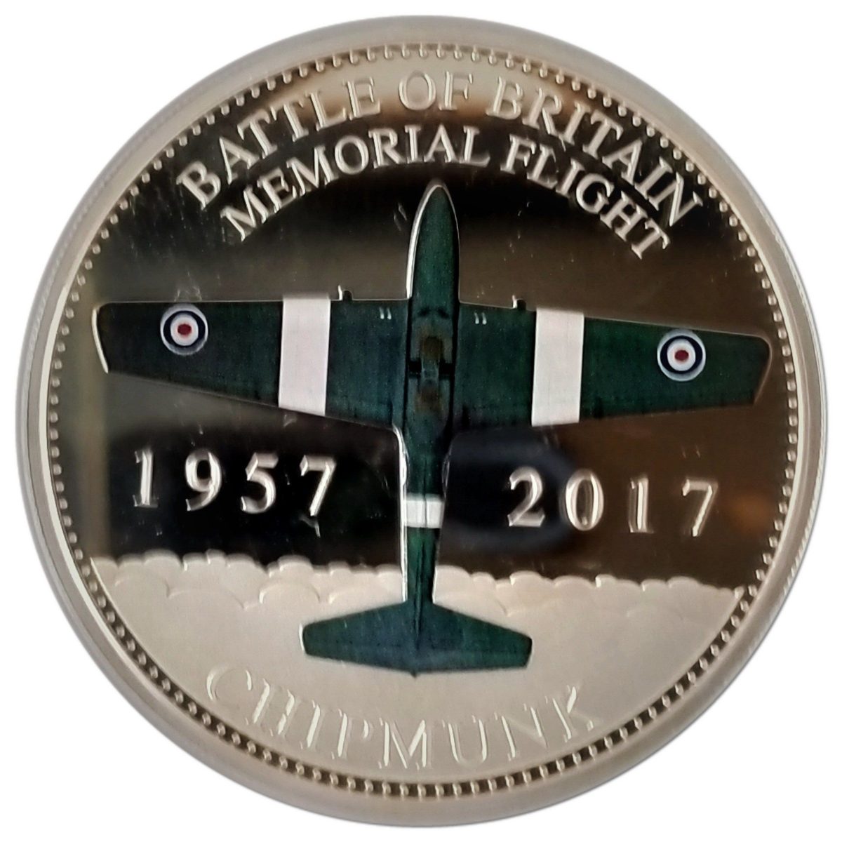 Guernsey 50 Pence - Elizabeth II Battle of Britain Memorial Flight - Chipmunk