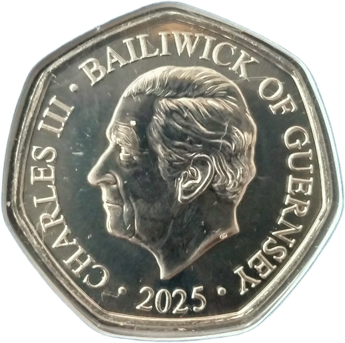 Guernsey 50 Pence - Charles III Titanic - The Journey obverse