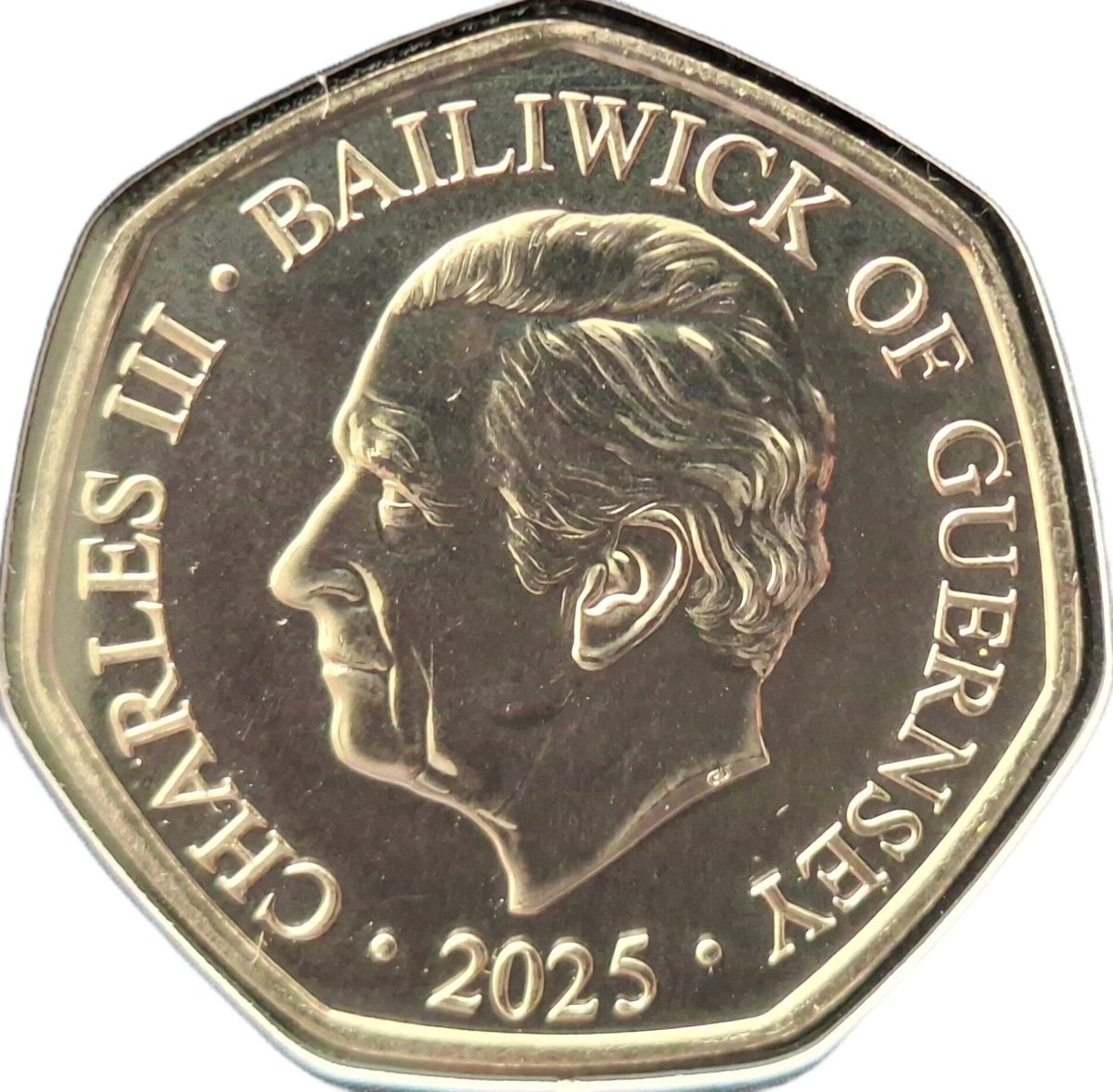 Guernsey 50 Pence - Charles III Titanic - The Construction obverse