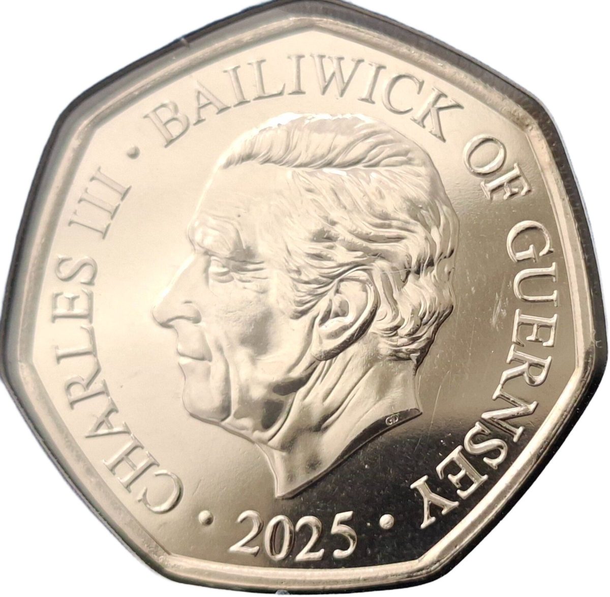 Guernsey 50 Pence - Charles III Titanic - The Final Moments obverse