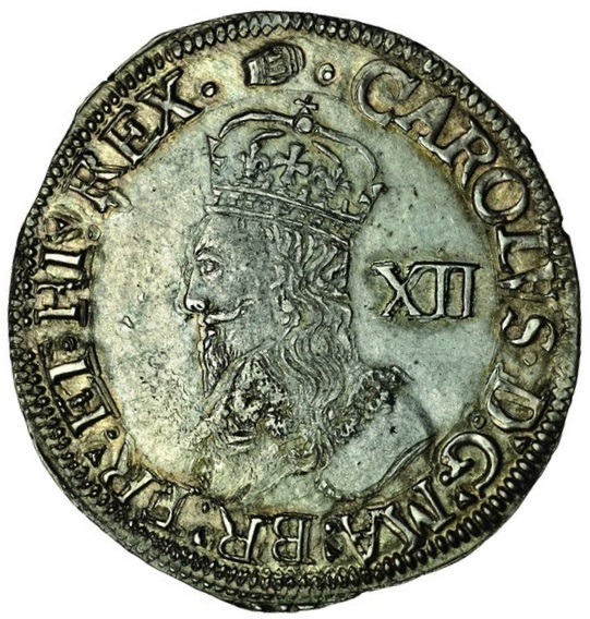 1 Shilling - Charles I Group D; 4th bust obverse