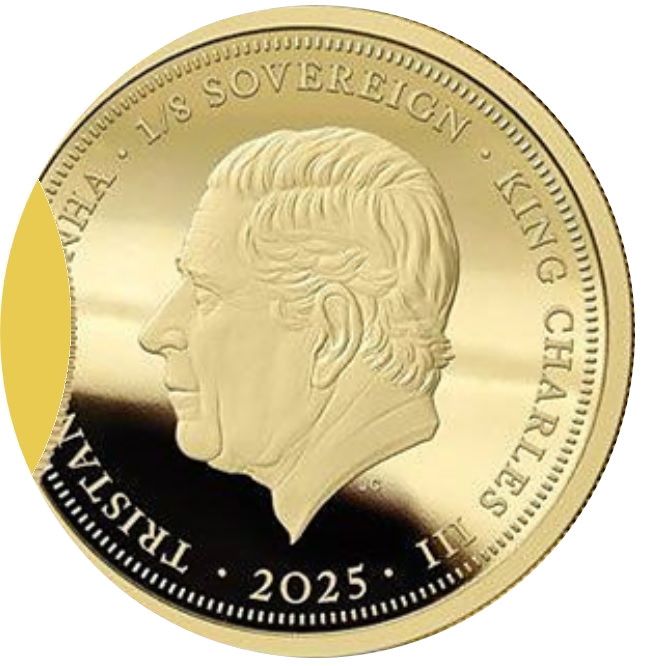 Tristan da Cunha ⅛ Sovereign - Charles III 225th anniversary of the creation of the United Kingdom obverse