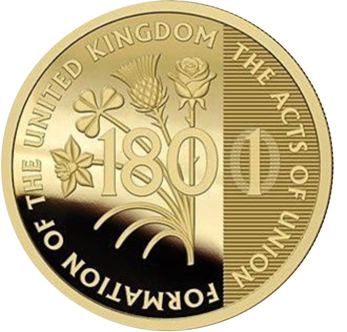 Tristan da Cunha ⅛ Sovereign - Charles III 225th anniversary of the creation of the United Kingdom