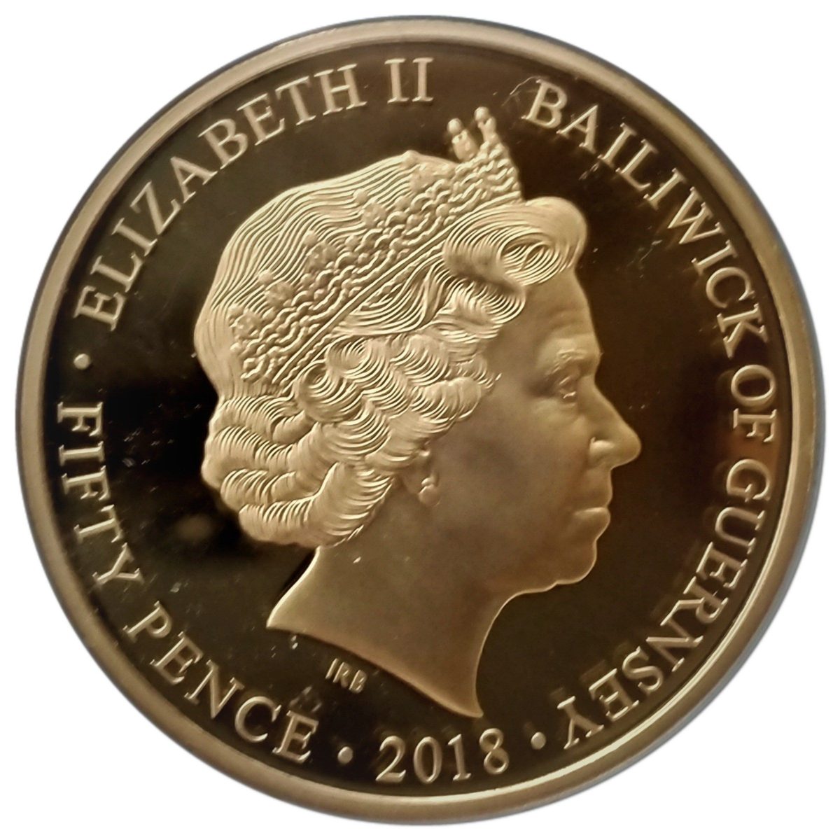 Guernsey 50 Pence - Elizabeth II Birthday of Prince George - Baby George obverse