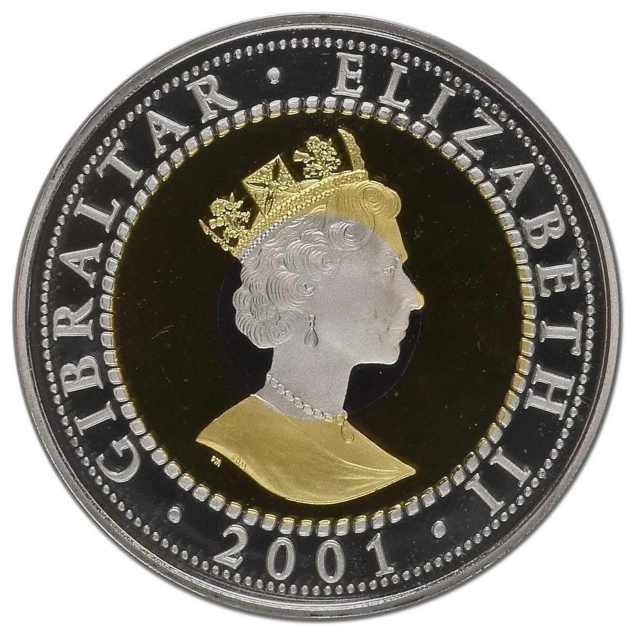 Gibraltar 5 Crowns - Elizabeth II 21st Century obverse