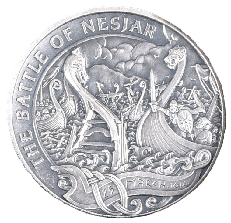 Isle of Man 1 Crown - Elizabeth II Battle of Nesjar
