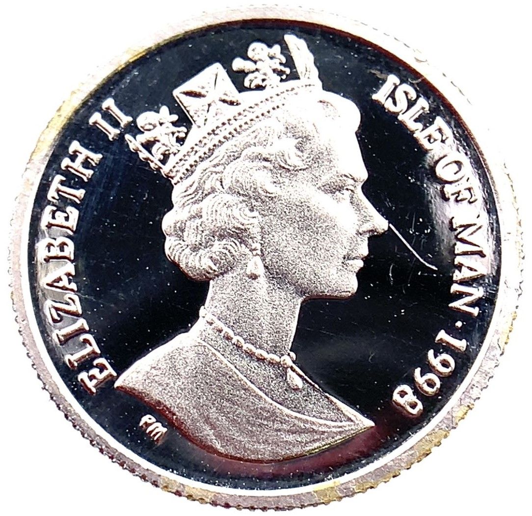 Isle of Man ⅒ Crown - Elizabeth II Birman Cat; Platinum obverse