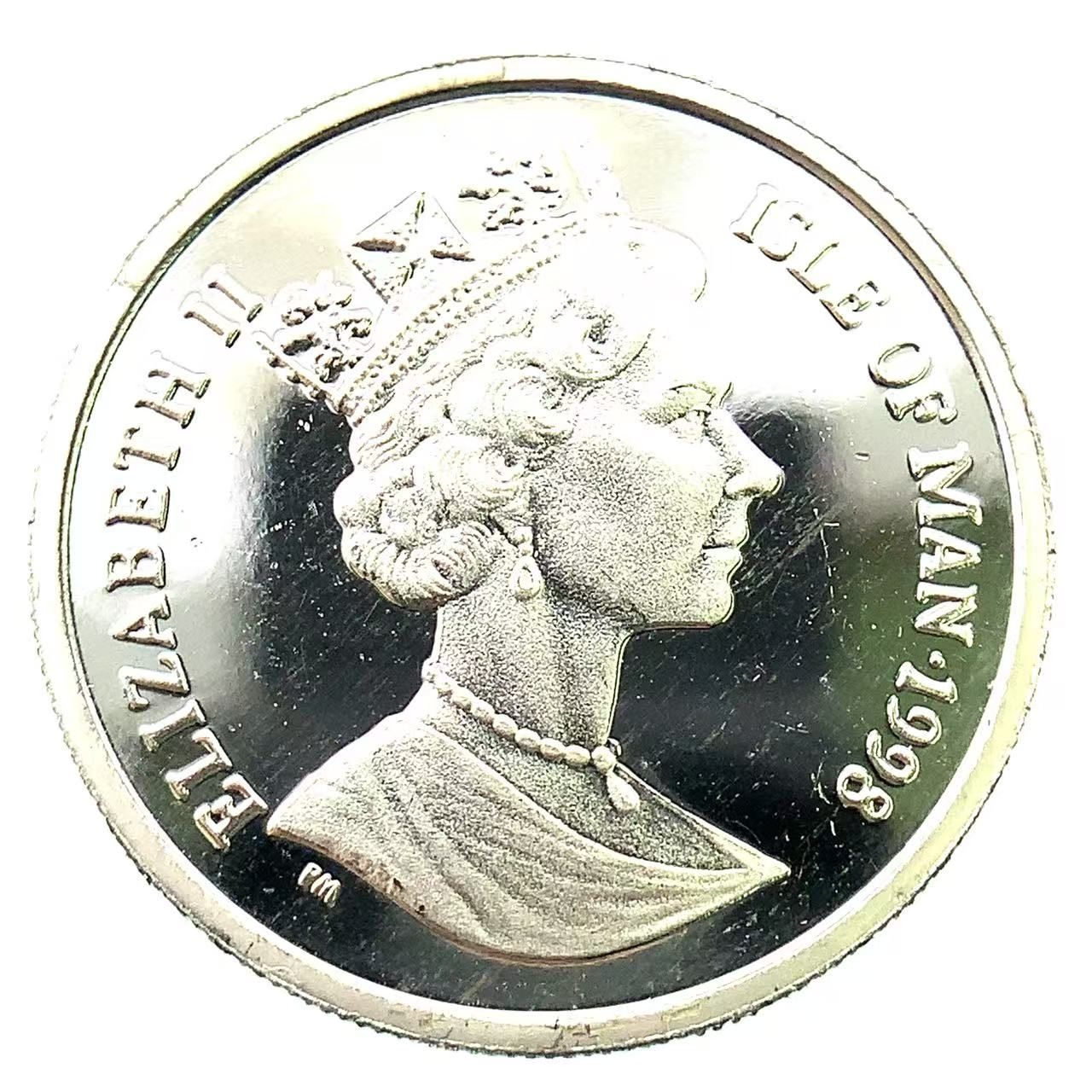 Isle of Man ⅕ Crown - Elizabeth II Birman Cat; Platinum obverse