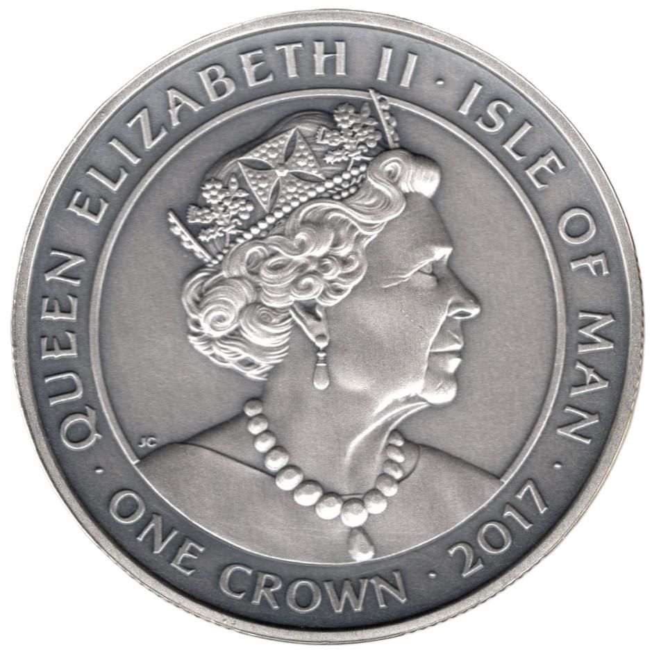 Isle of Man 1 Crown - Elizabeth II Freyja obverse