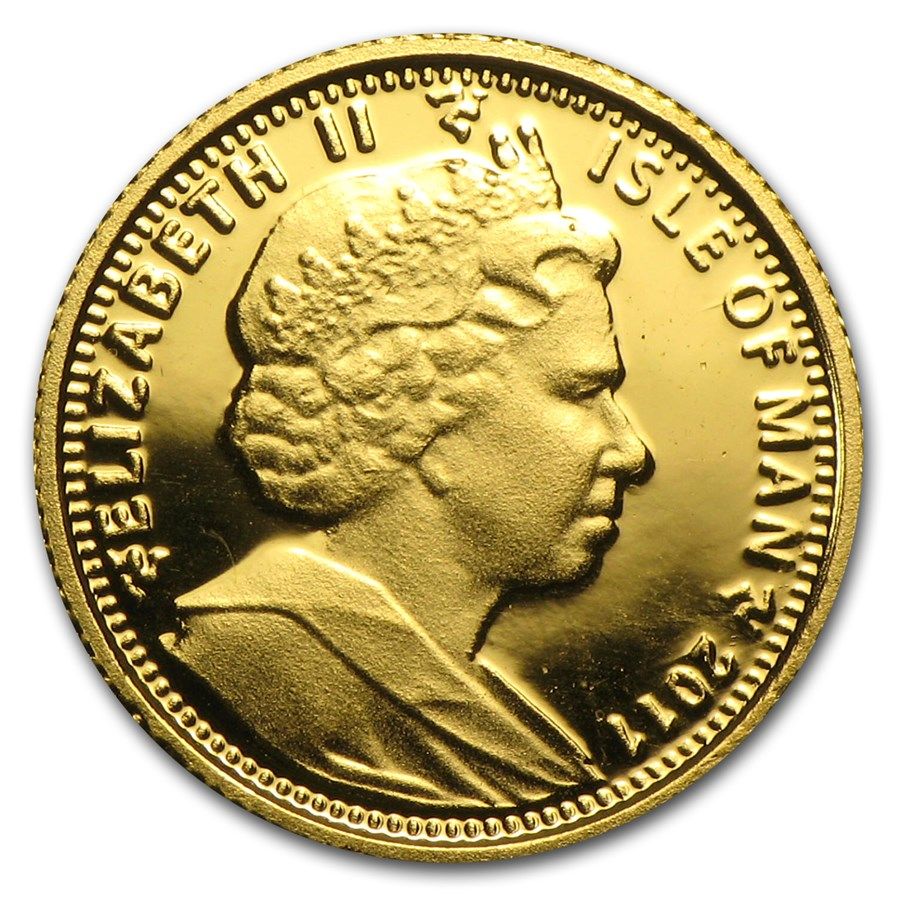 Isle of Man 1/25 Crown - Elizabeth II Turkish Angora Cat obverse