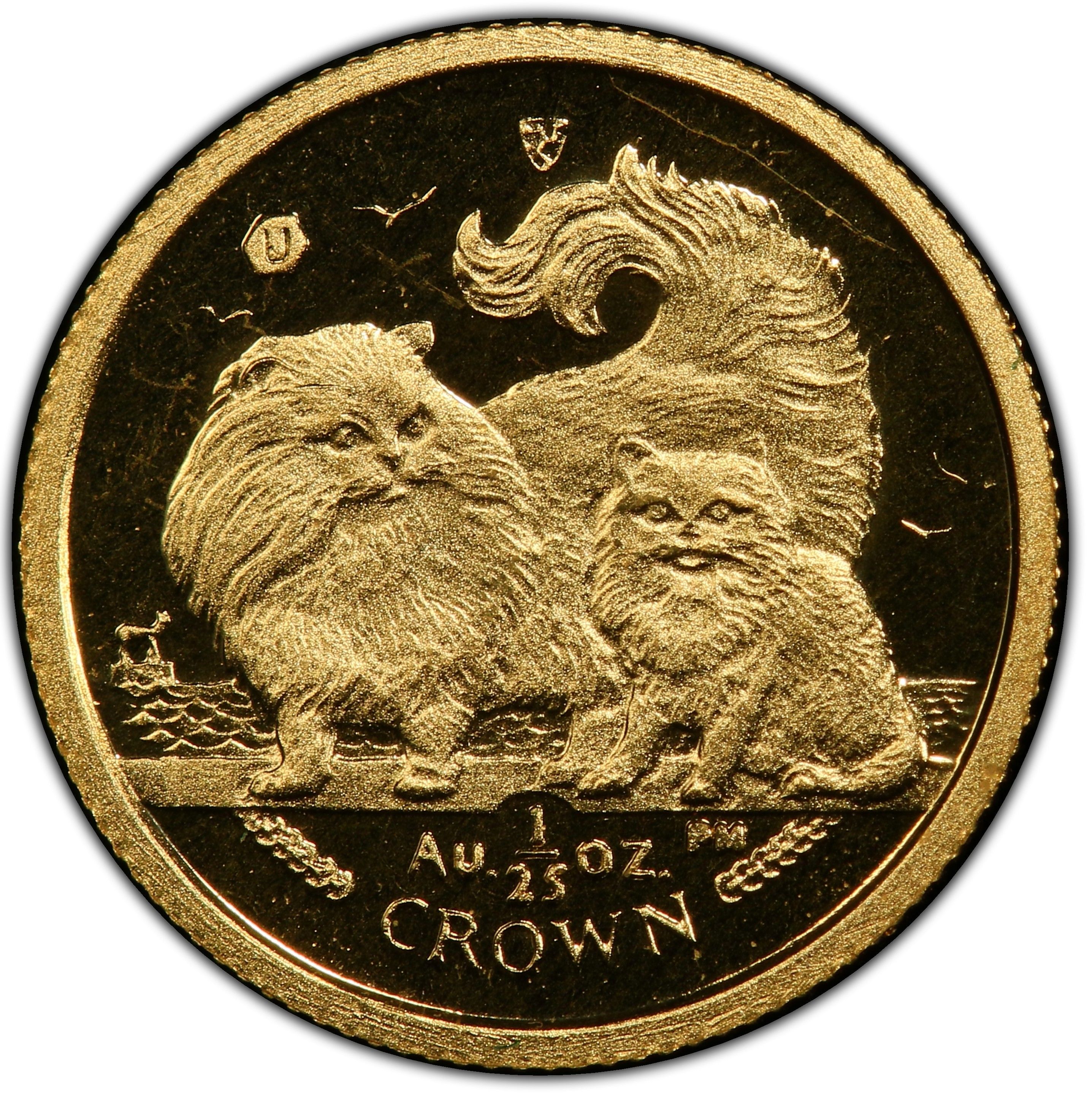 Isle of Man 1/25 Crown - Elizabeth II Chinchilla Cat