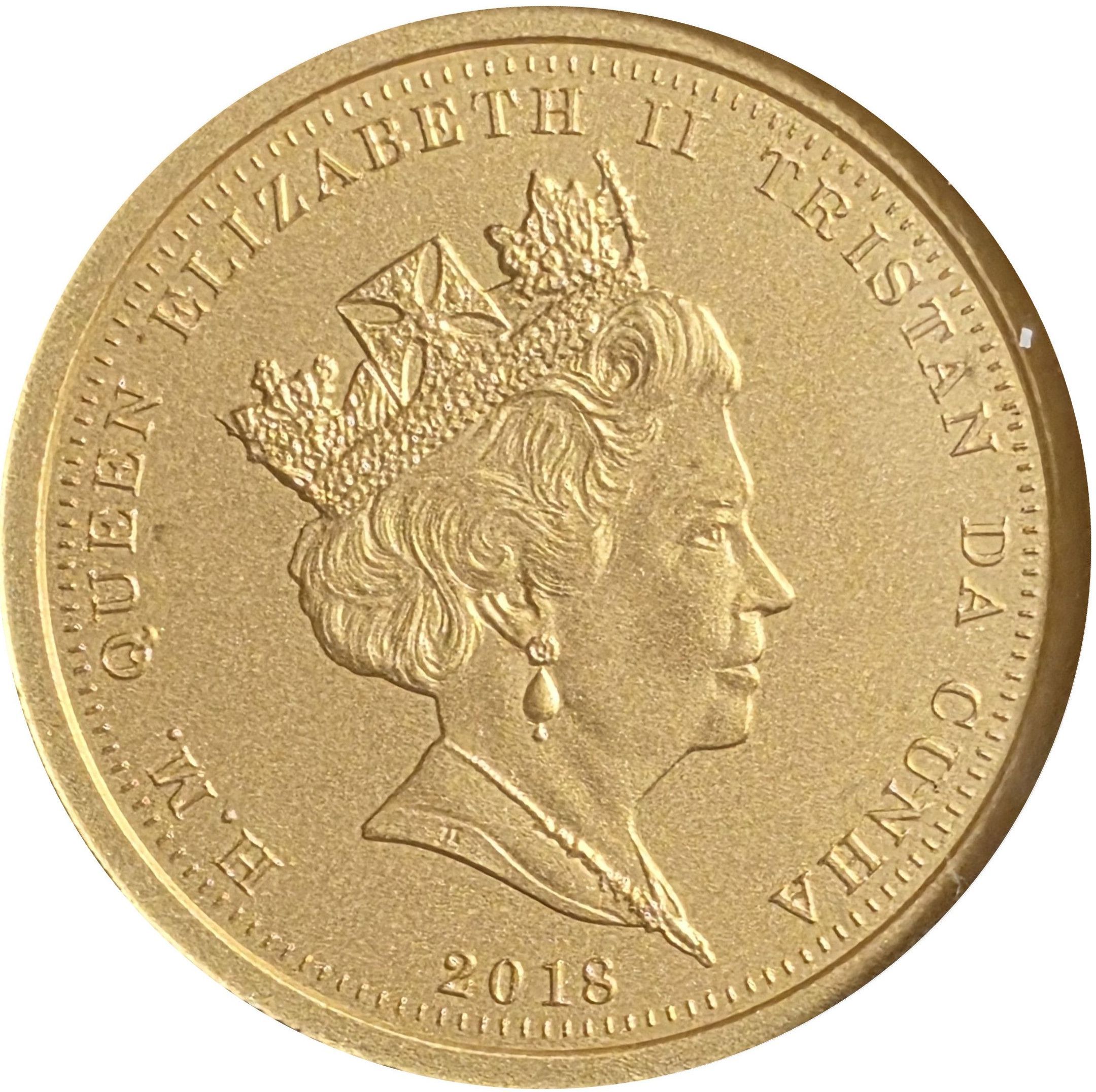 Tristan da Cunha 1 Unite - Elizabeth II Royal Wedding obverse