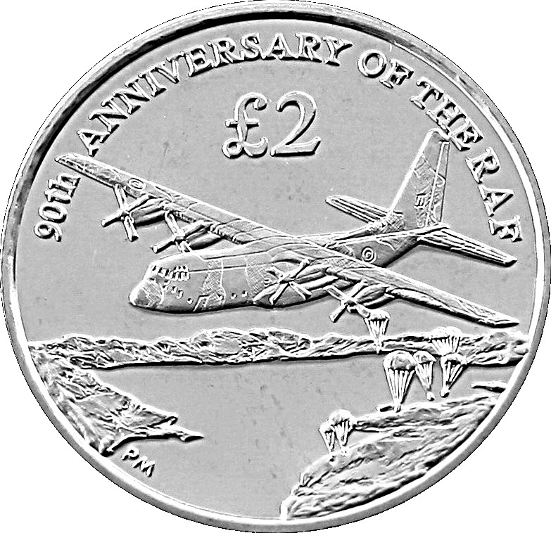 South Georgia and the South Sandwich Islands 2 Pounds - Elizabeth II Royal Air Force