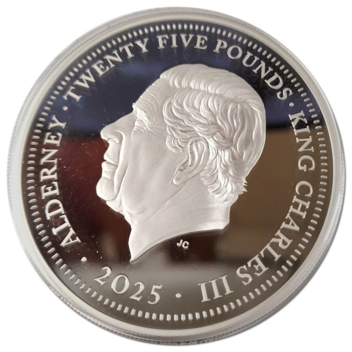 Alderney 25 Pounds - Charles III Charles I Juxon Medal obverse