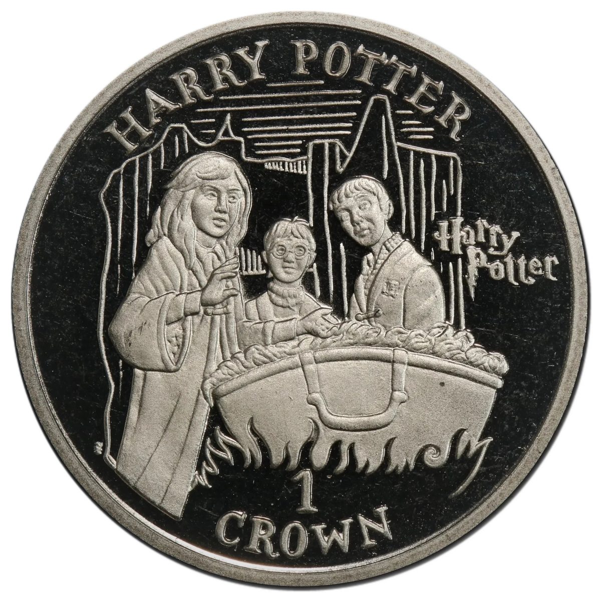 Isle of Man 1 Crown - Elizabeth II Polyjuice Potion reverse