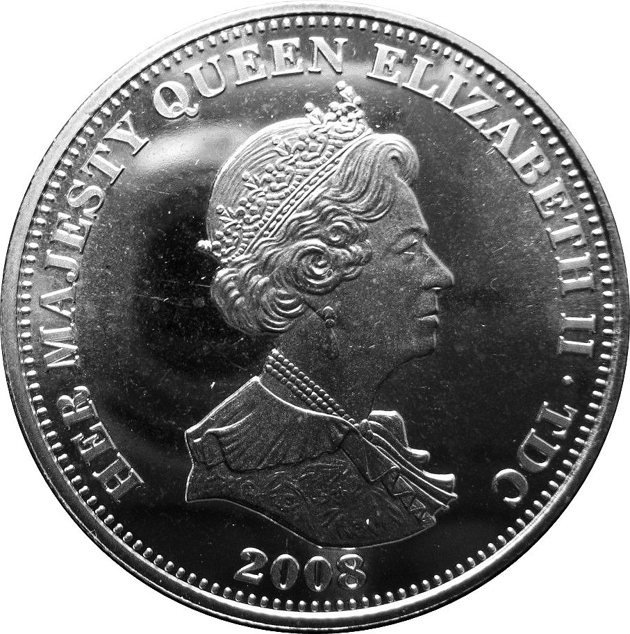 Tristan da Cunha 5 Pounds - Elizabeth II Queen Elizabeth I obverse
