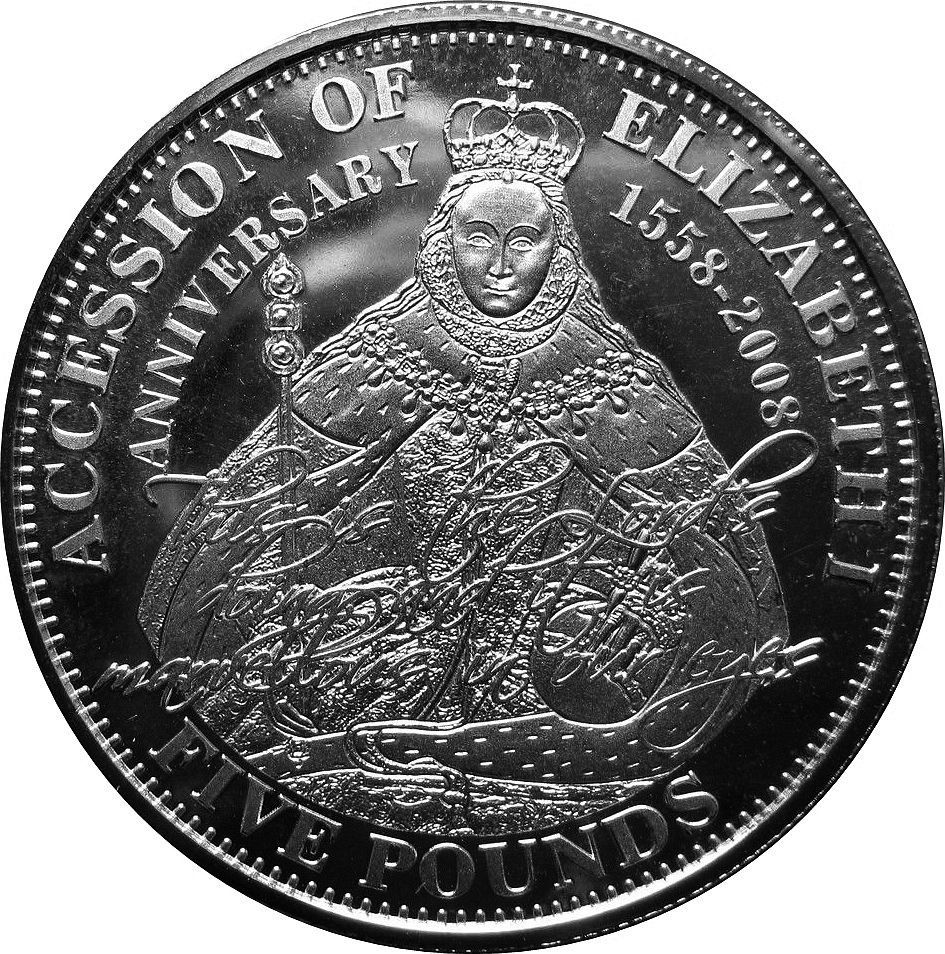 Tristan da Cunha 5 Pounds - Elizabeth II Queen Elizabeth I