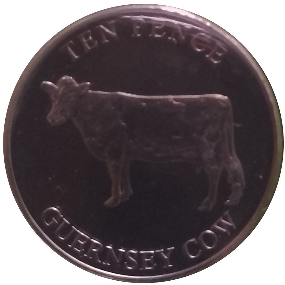 Guernsey 10 Pence - Charles III Guernsey Cow