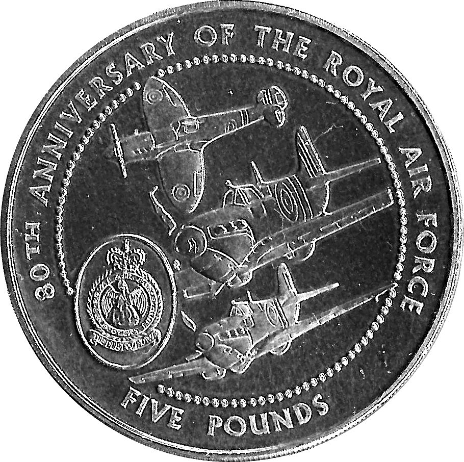 Guernsey 5 Pounds - Elizabeth II RAF
