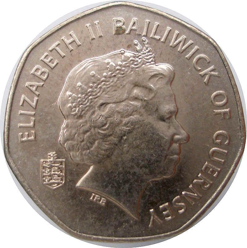 Guernsey 20 Pence - Elizabeth II 4th portrait obverse