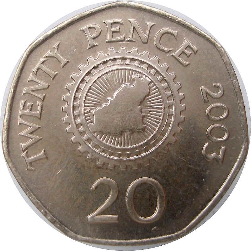 Guernsey 20 Pence - Elizabeth II 4th portrait