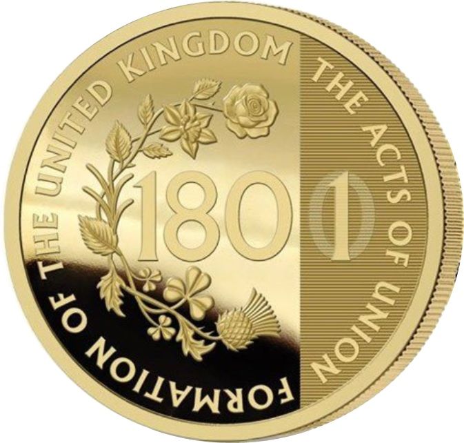Tristan da Cunha 1 Sovereign - Charles III 225th anniversary of the creation of the United Kingdom
