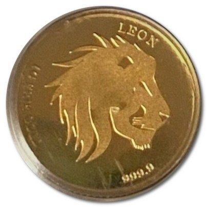 Alderney 5 Pounds Leon obverse