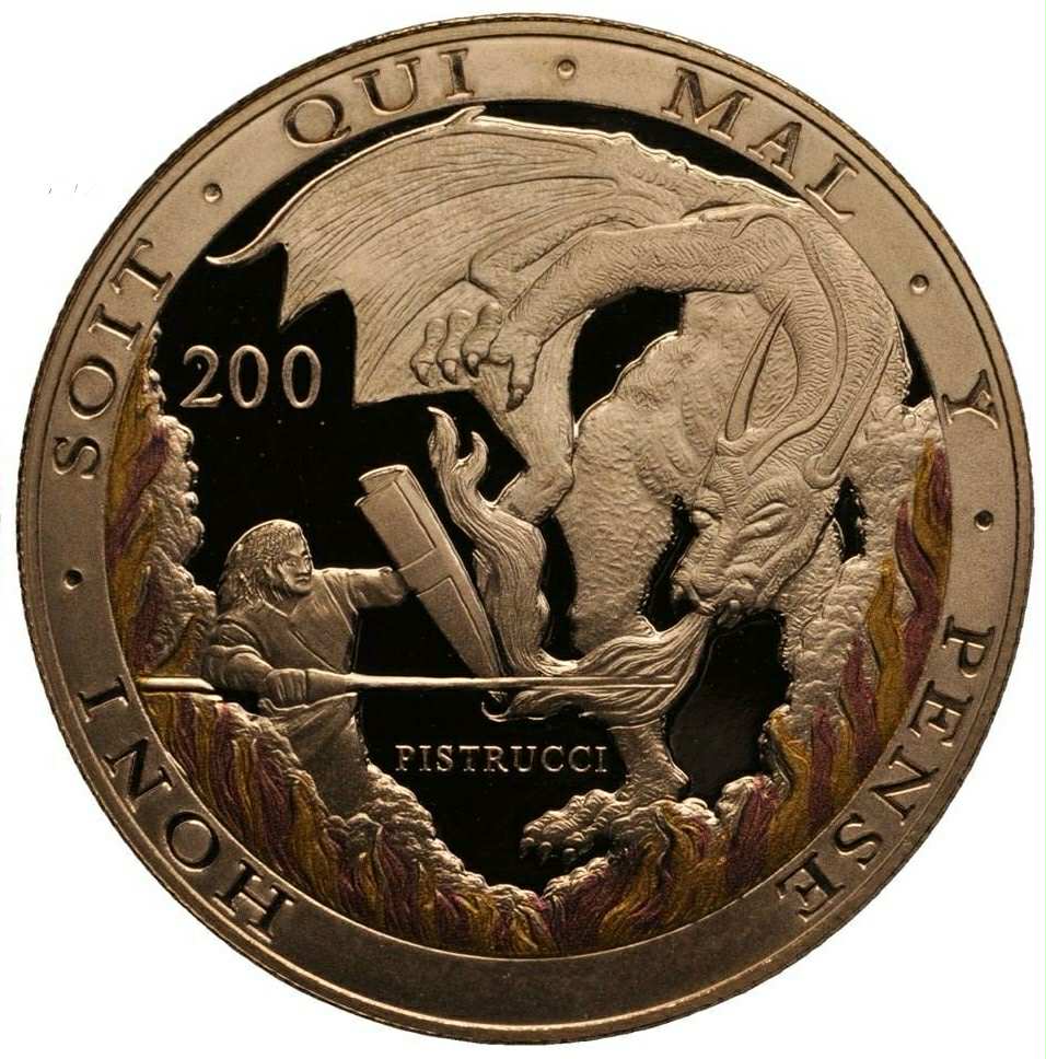 Gibraltar 5 Sovereigns - Elizabeth II Saint George and the Dragon