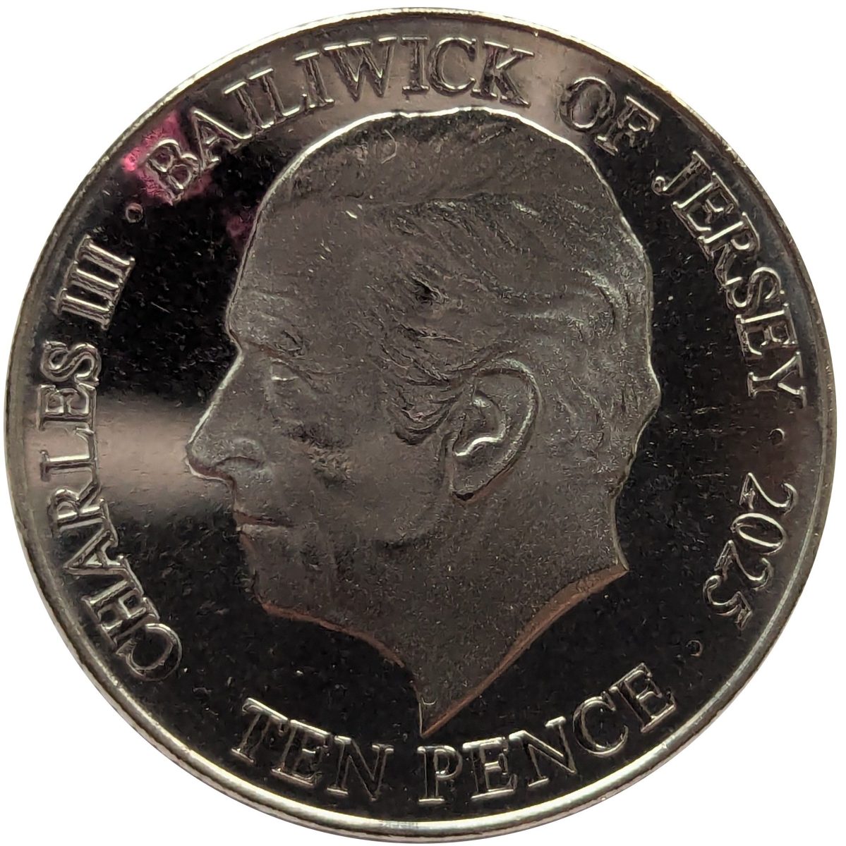 Jersey 10 Pence - Charles III King George VI obverse