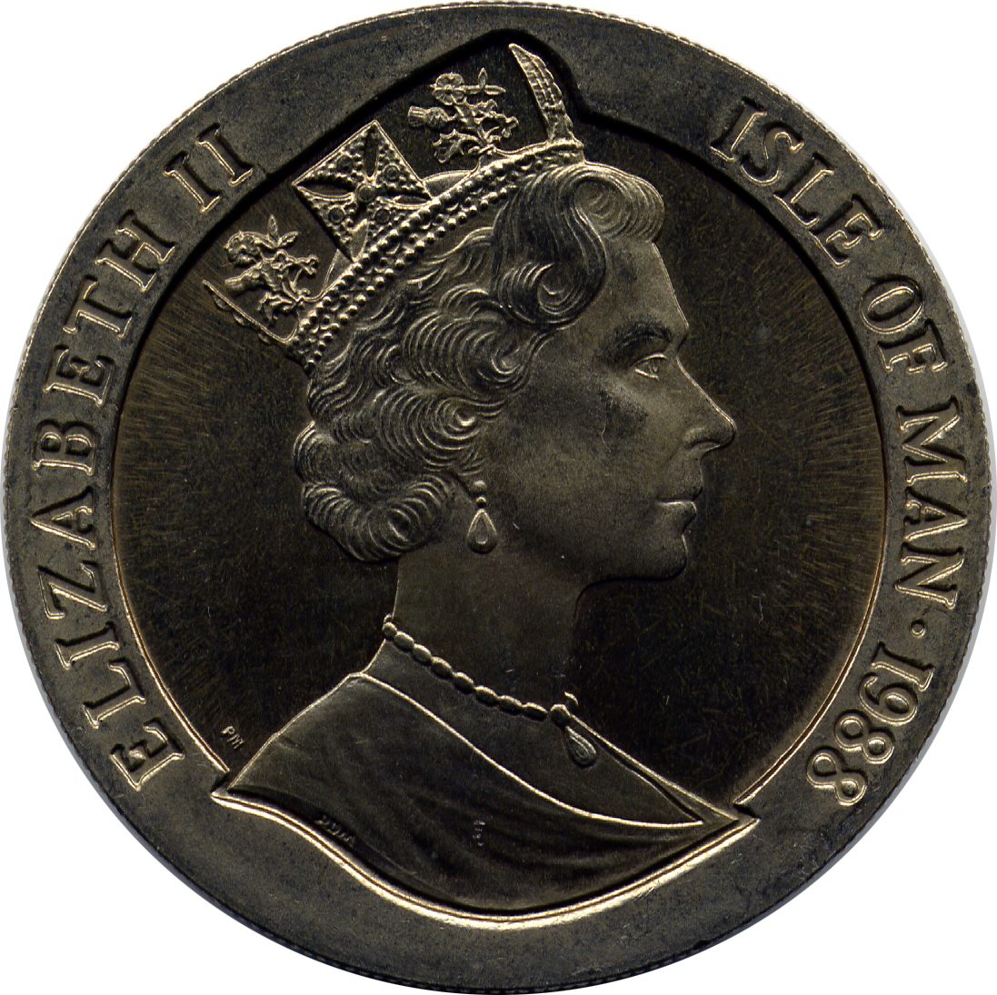 Isle of Man 1 Crown - Elizabeth II Mauretania obverse