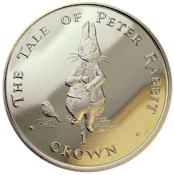 Gibraltar 1 Crown - Elizabeth II Peter Rabbit reverse