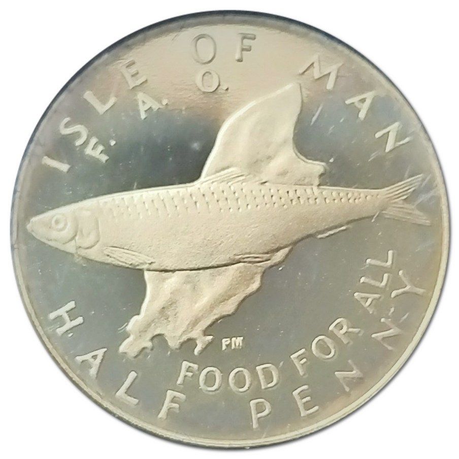 Isle of Man ½ Penny - Elizabeth II F.A.O. Food For All; silver