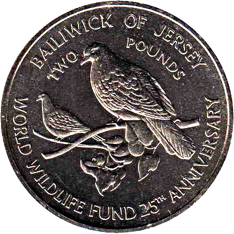 Jersey 2 Pounds - Elizabeth II Pink Pigeon