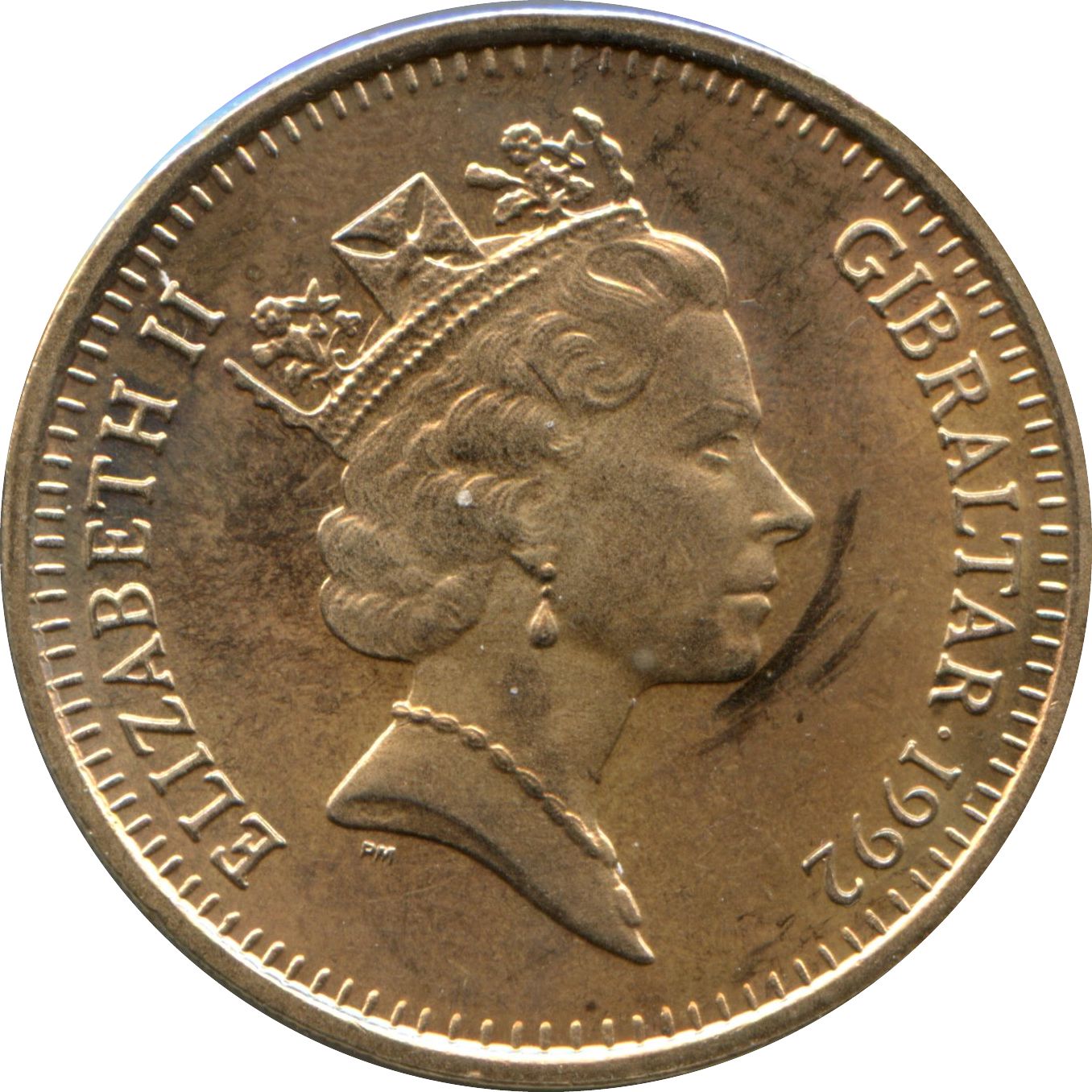 Gibraltar 2 Pounds - Elizabeth II Christopher Columbus obverse