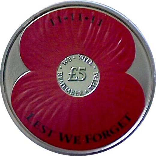 Jersey 5 Pounds - Elizabeth II Remembrance Day 2013