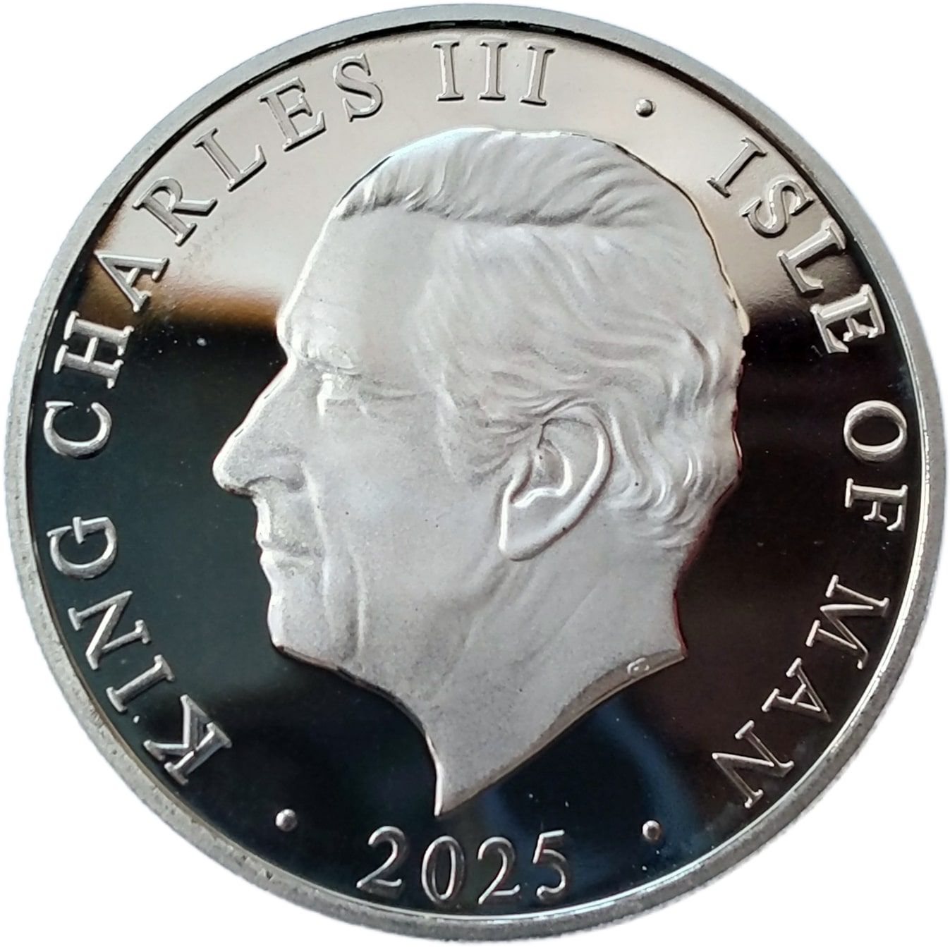 Isle of Man 5 Pounds - Charles III Lion of England obverse