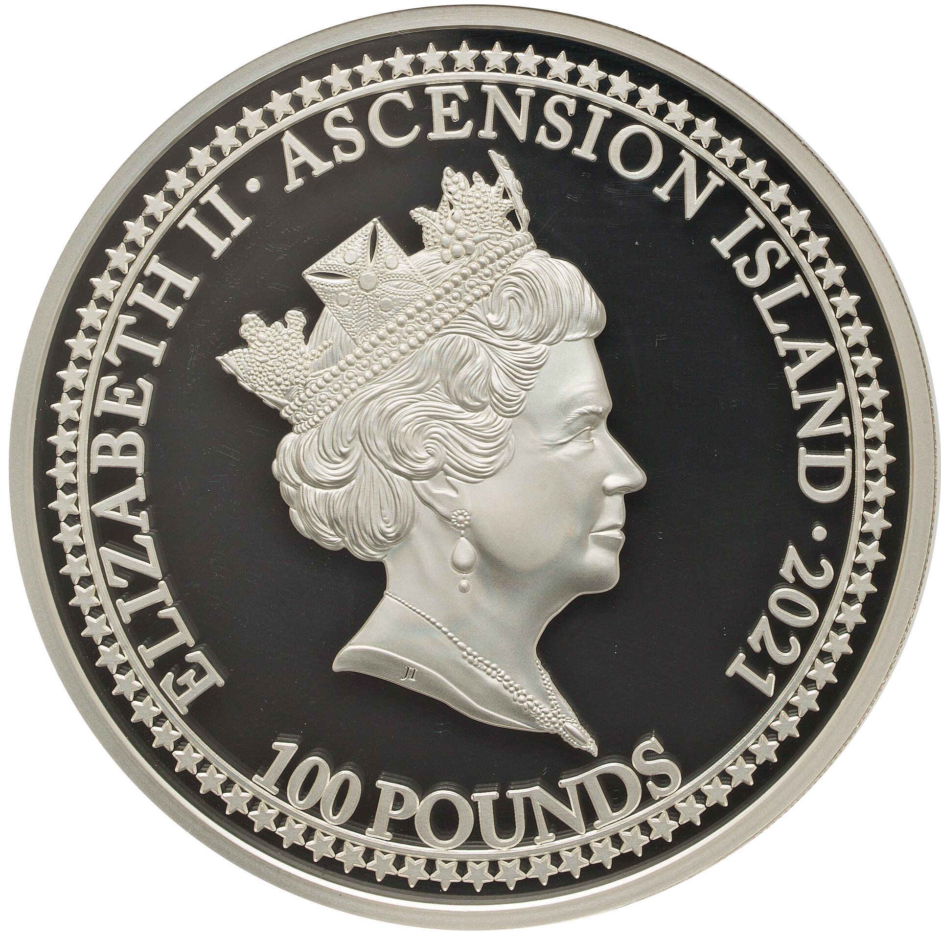 Ascension Island 100 Pounds - Elizabeth II Bonomi Pattern - Britannia obverse
