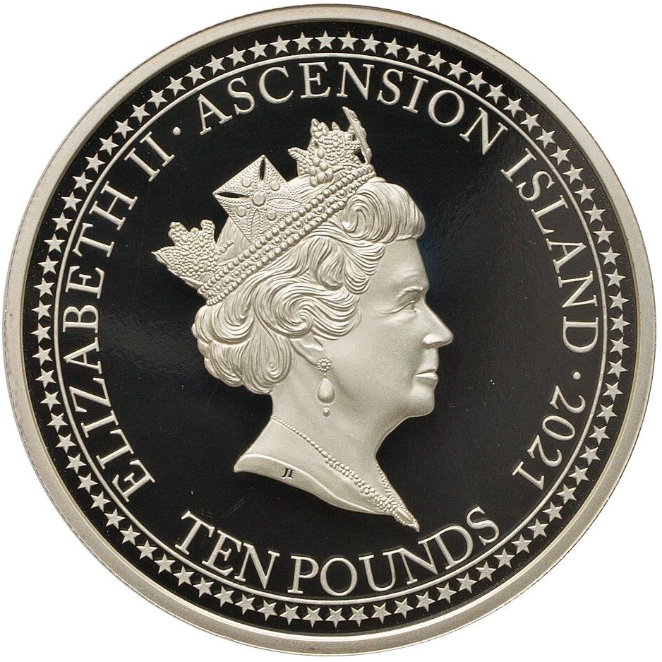Ascension Island 10 Pounds - Elizabeth II Bonomi Pattern - Britannia obverse