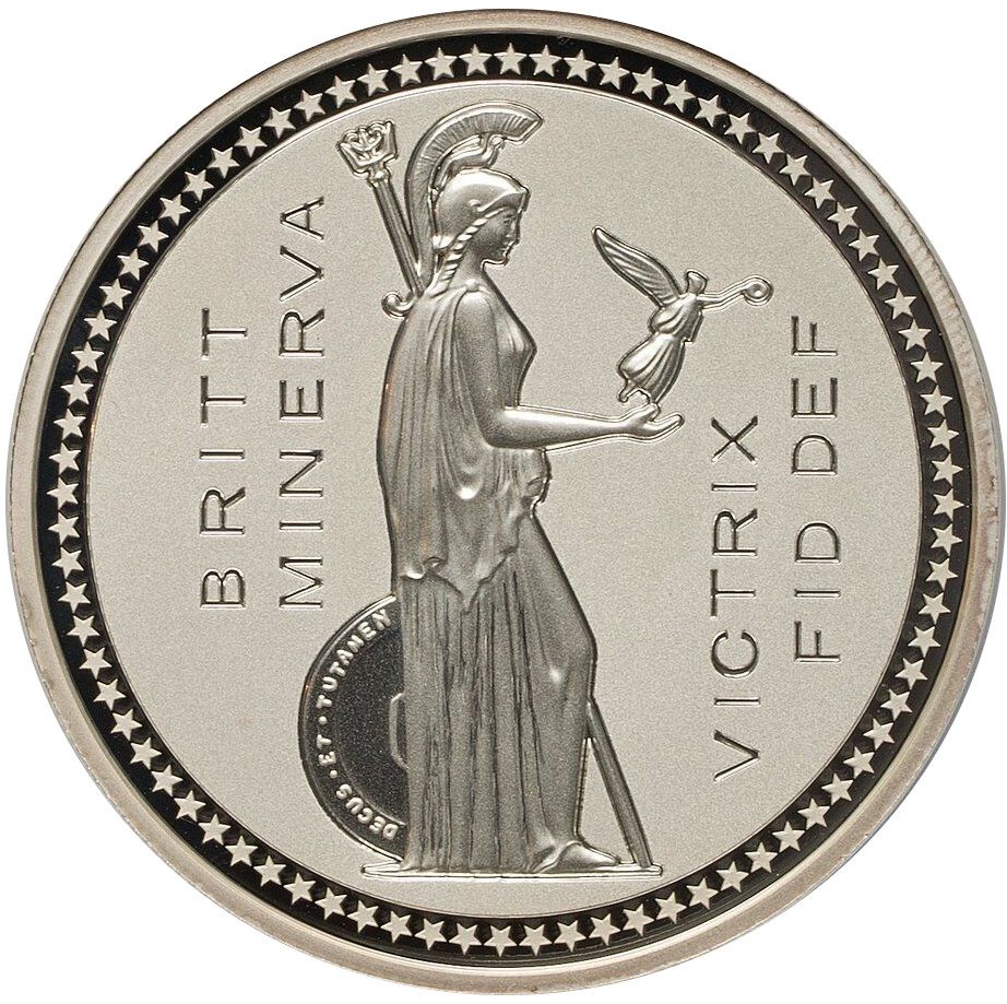 Ascension Island 10 Pounds - Elizabeth II Bonomi Pattern - Britannia reverse