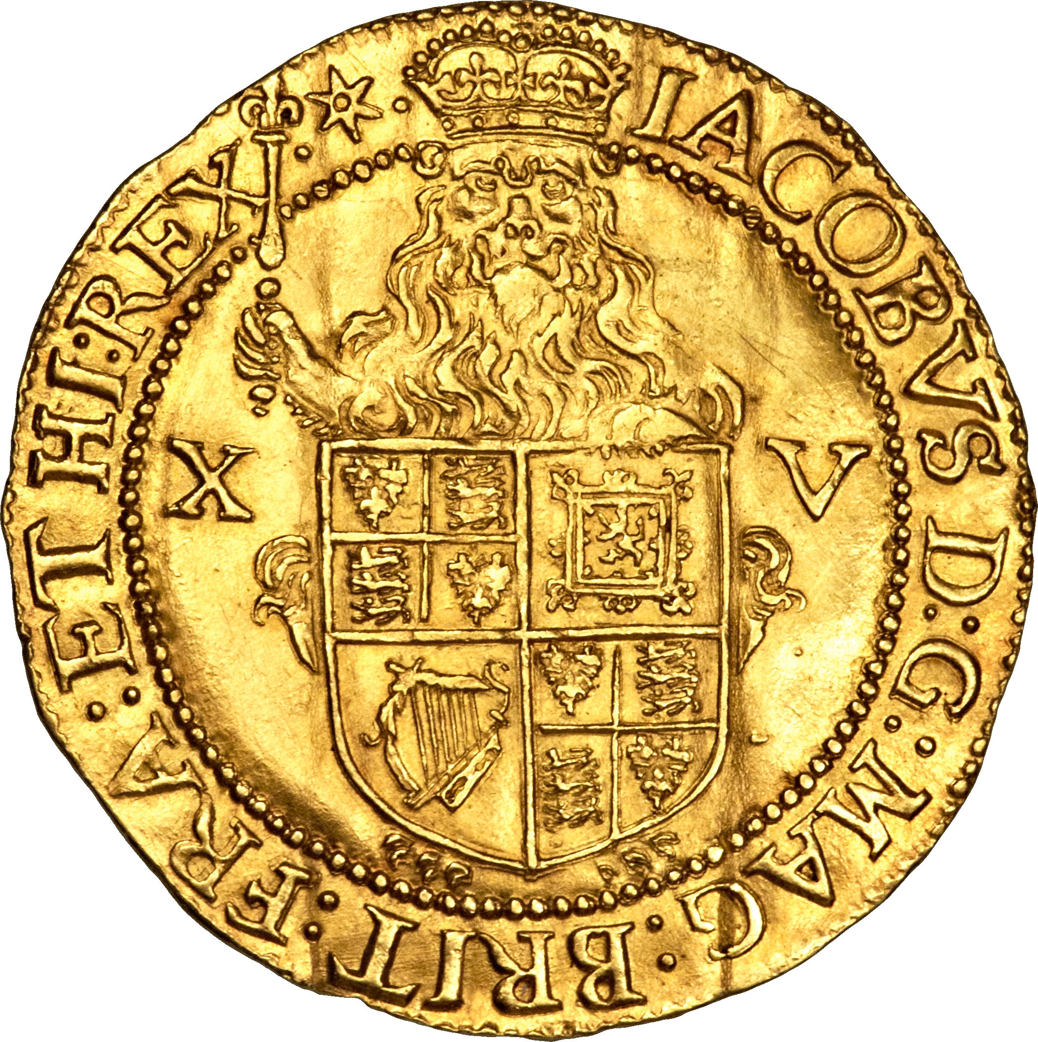 1 Spur-ryal - James I 3rd Coinage obverse