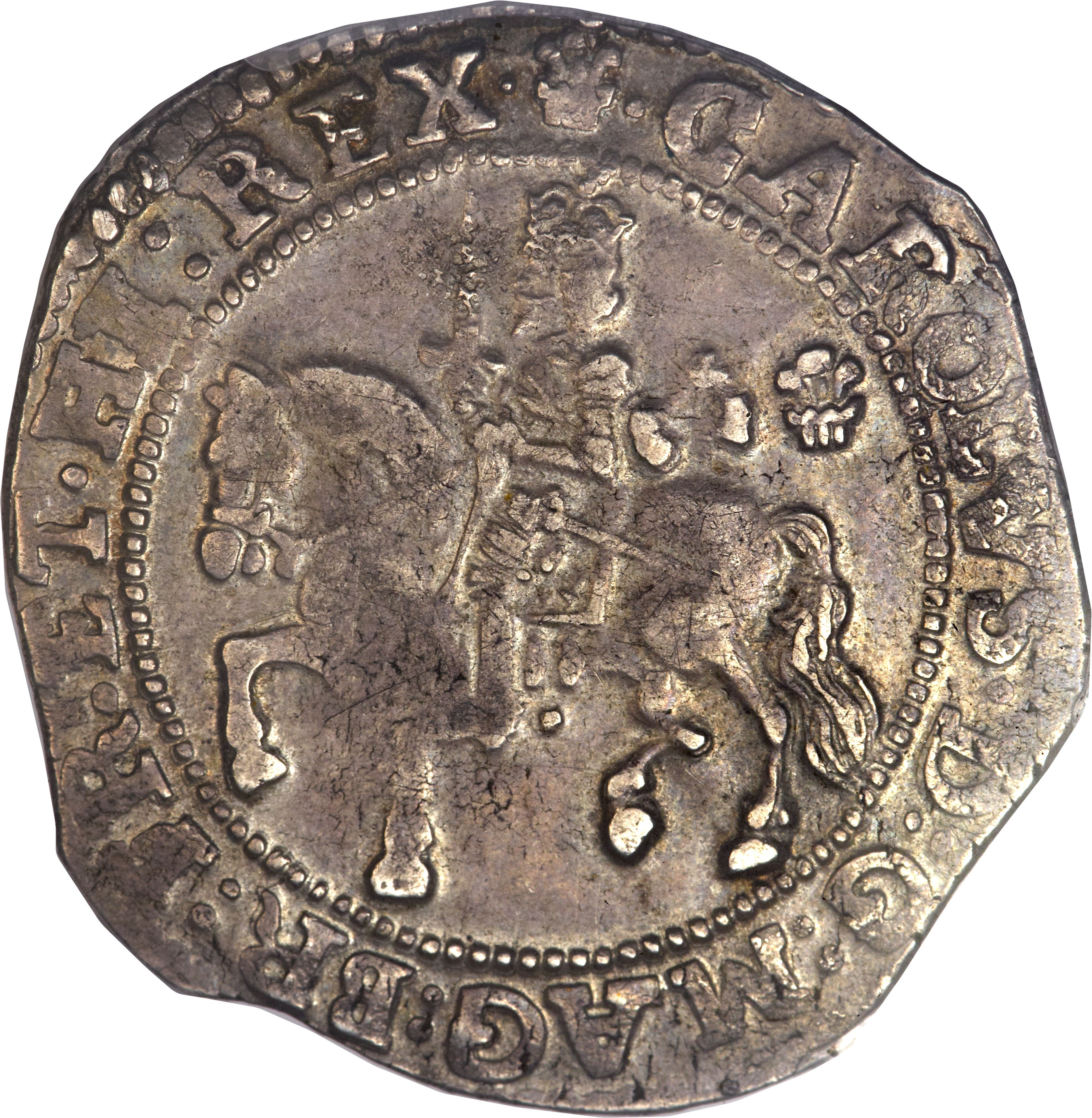 ½ Crown - Charles I Bristol obverse
