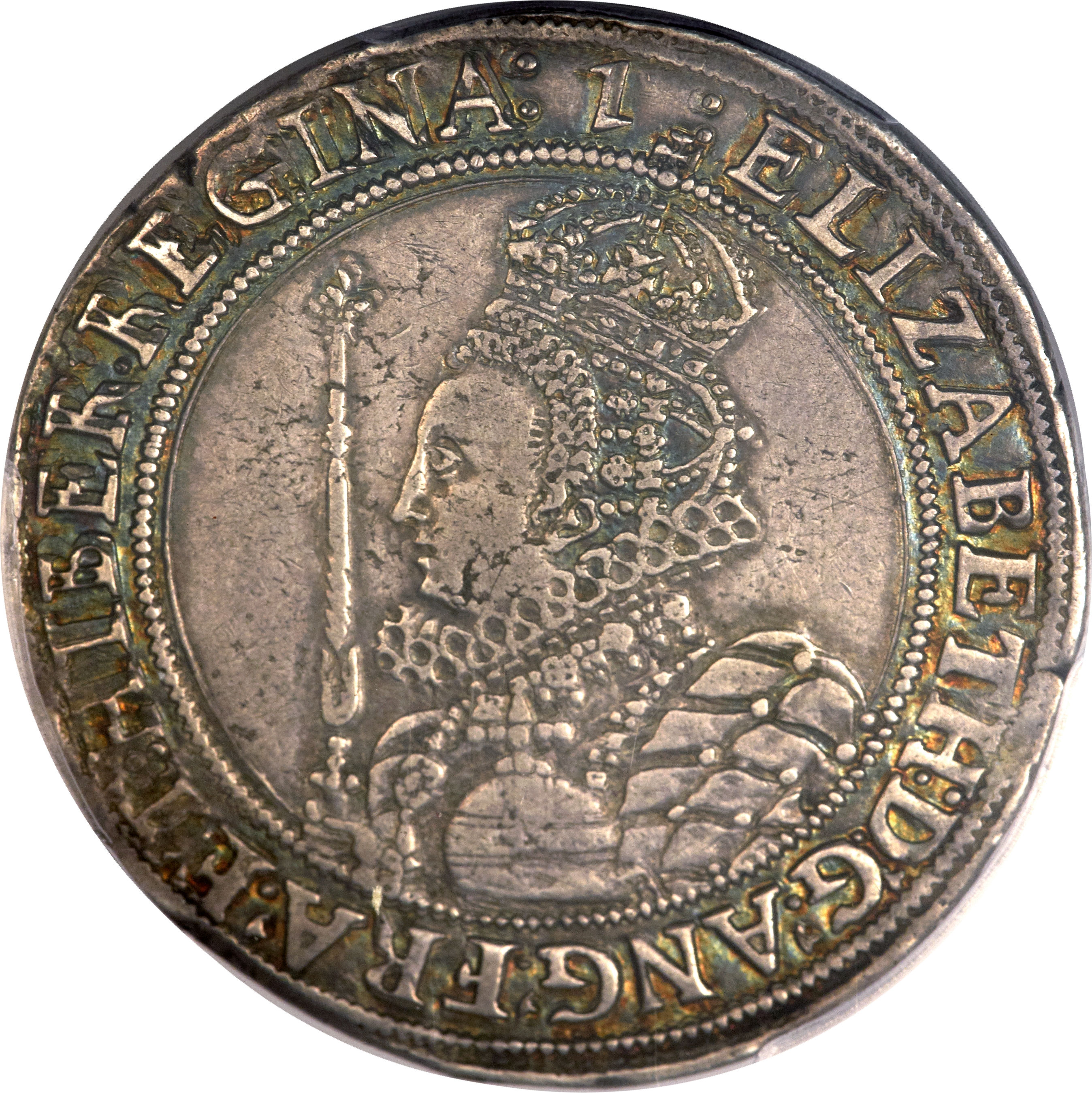 ½ Crown - Elizabeth I 7th issue obverse