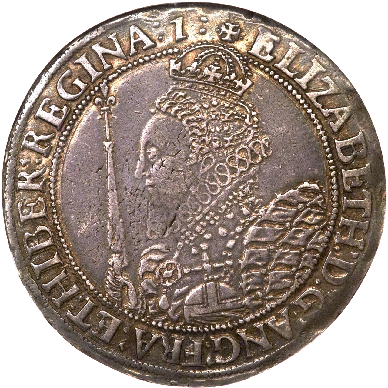 1 Crown - Elizabeth I 7th issue obverse