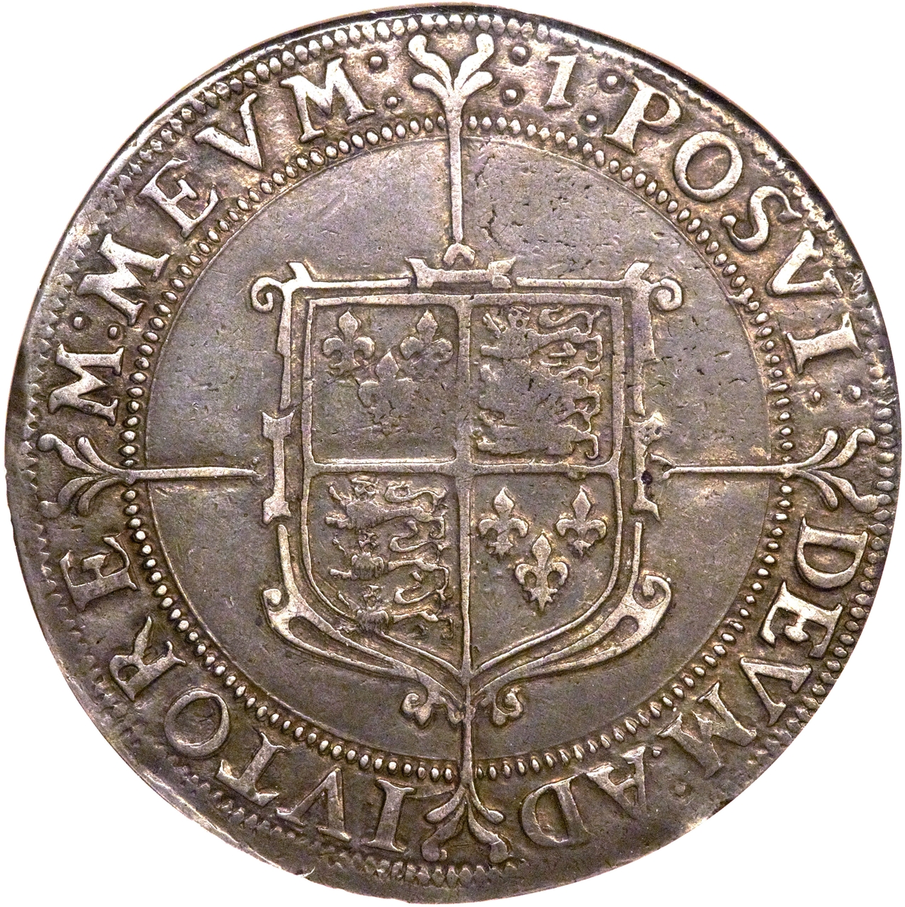 1 Crown - Elizabeth I 7th issue reverse