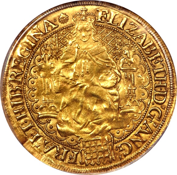 1 Sovereign - Elizabeth I 6th issue obverse