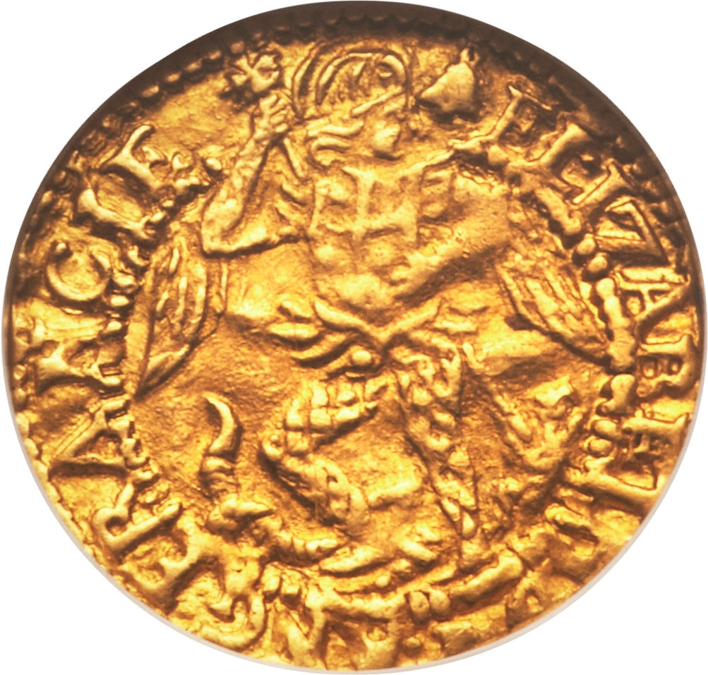 ¼ Angel - Elizabeth I 6th issue obverse