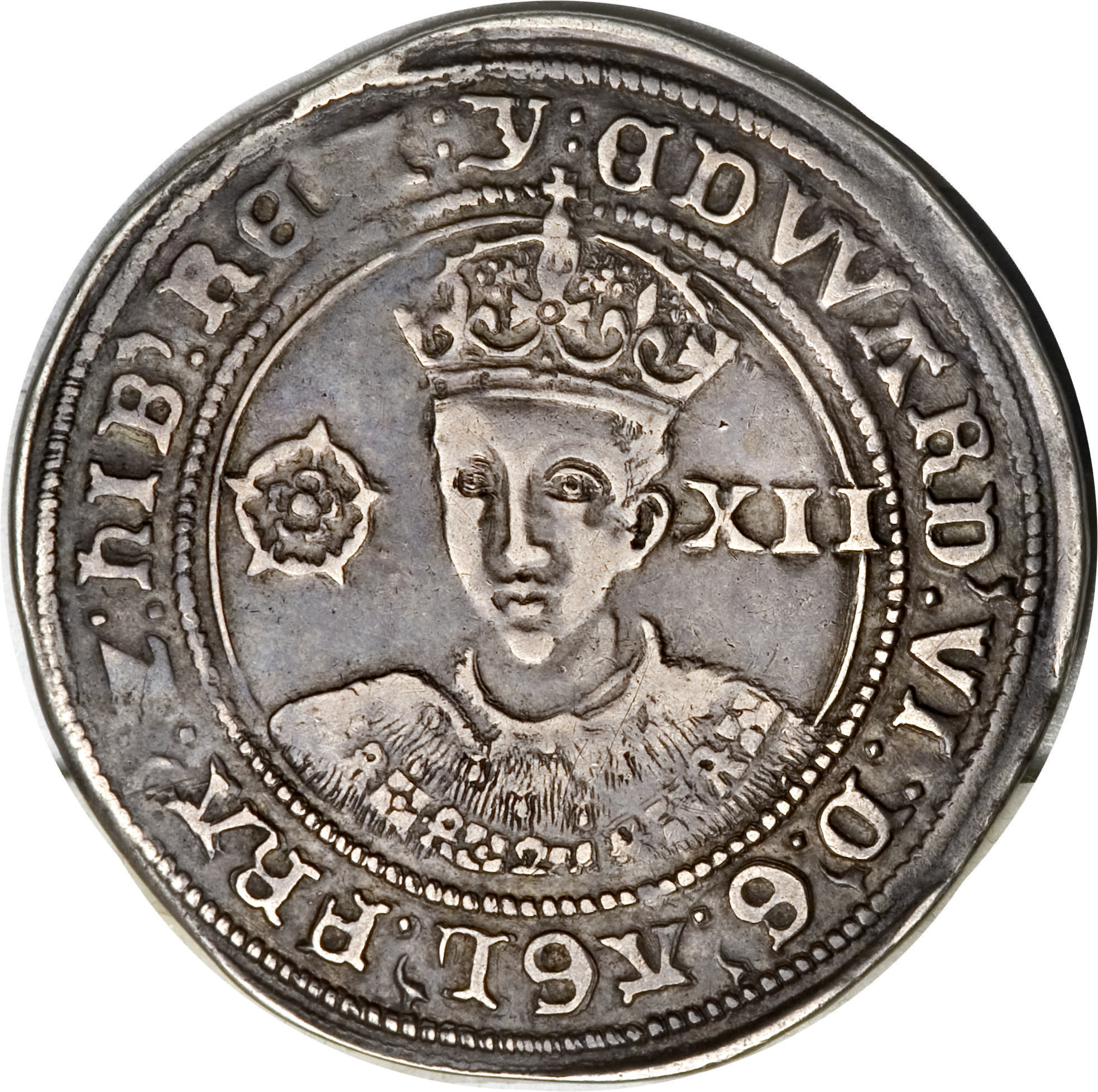 1 Shilling - Edward VI 3rd period; Fine silver issue obverse